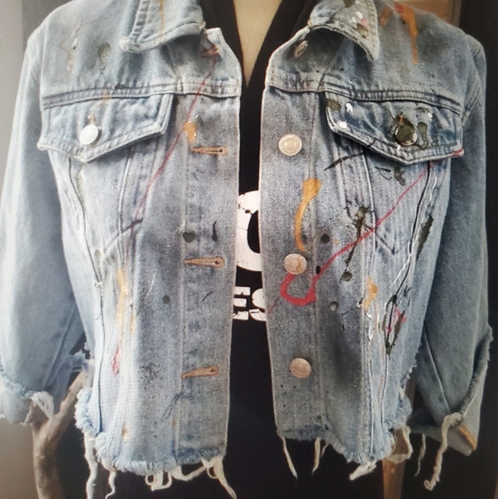 Fringe Denim Jacket/New No Tag